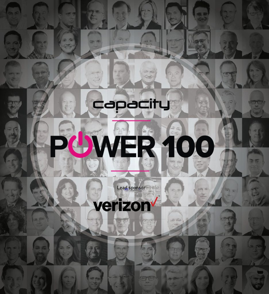 A collage of numerous portraits featuring individuals, with the words "Capacity Power 100" prominently displayed in the center.