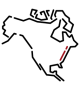 A stylized logo featuring an abstract black shape with a red triangular element, conveying a bold and modern design aesthetic.